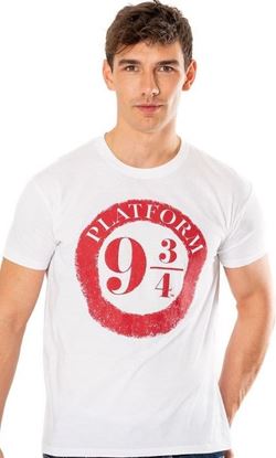 Imagen de Camiseta Andén 9 3/4 Blanca Adulto Unisex Talla L - Harry Potter