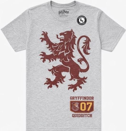 Foto de Camiseta Gryffindor Gris Adulto Unisex Talla L - Harry Potter